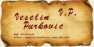Veselin Purković vizit kartica